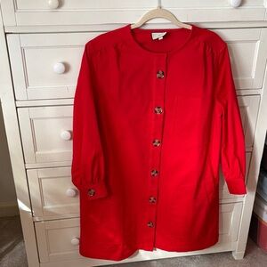 Tuckernuck Red Button-Up Blazer